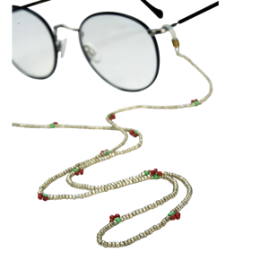 Beaded eyeglass chain