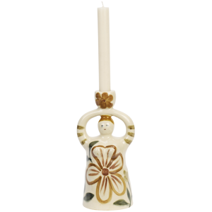 Hand-painted candle holder figurine