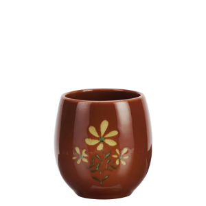 Hand-painted stoneware cup