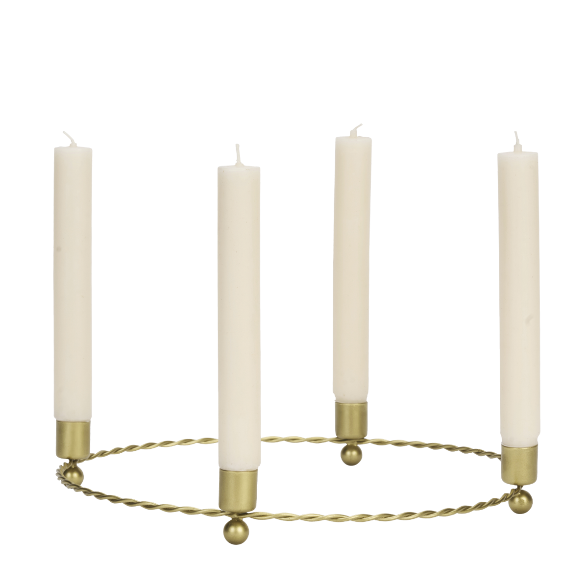 Round iron candle holder