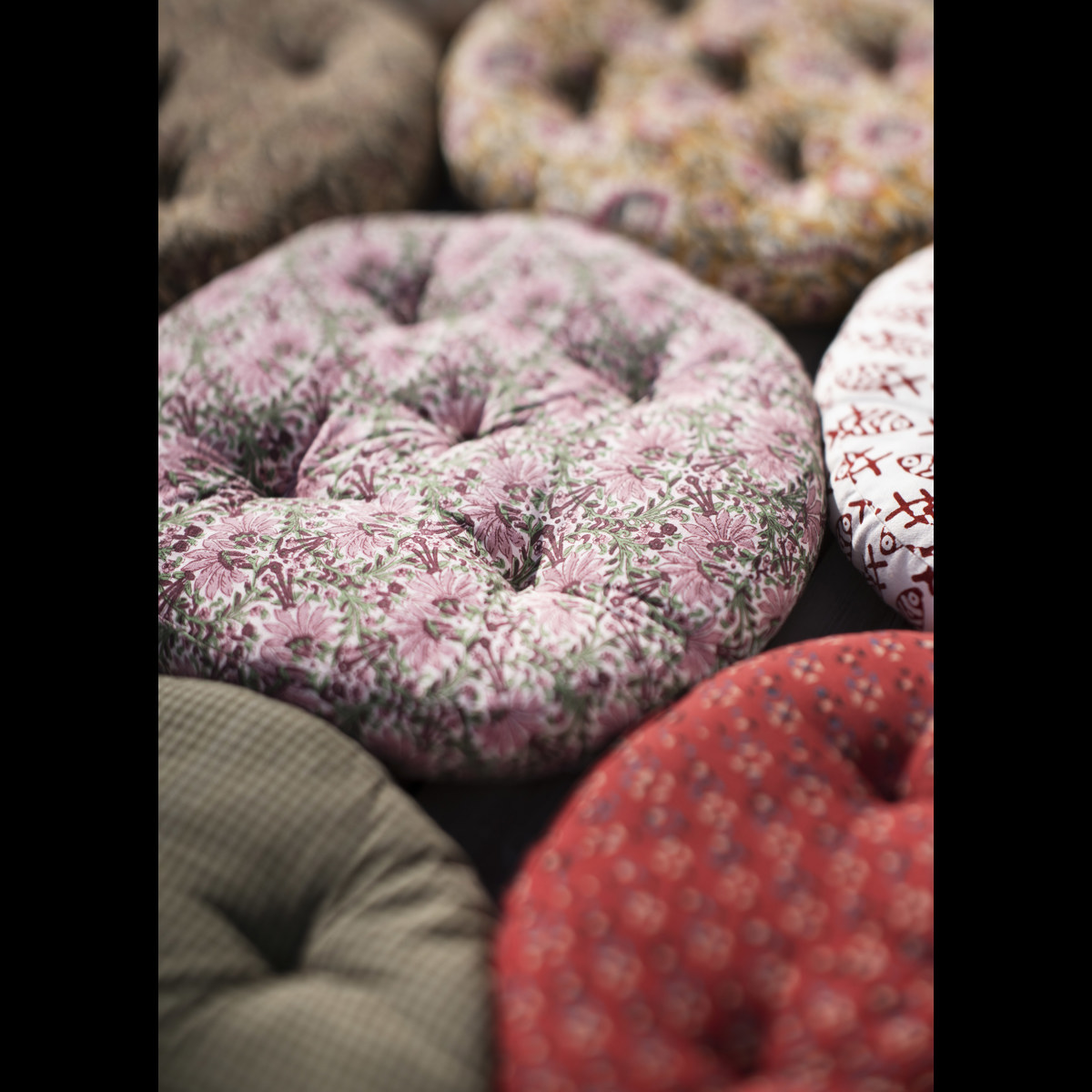 Round cotton chair pad