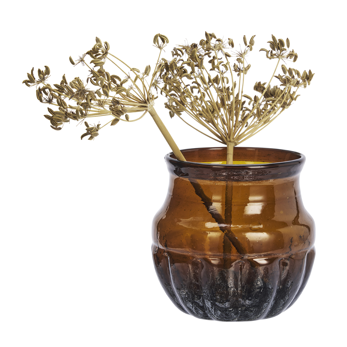 Recycled glass vase