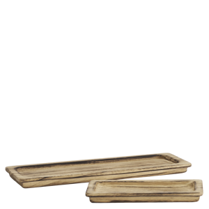 Rectangular wooden trays