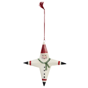 Hand-painted Santa star