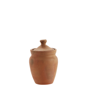 Terracotta jar w/ lid