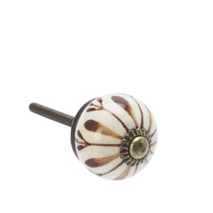 Hand-painted stoneware doorknob
