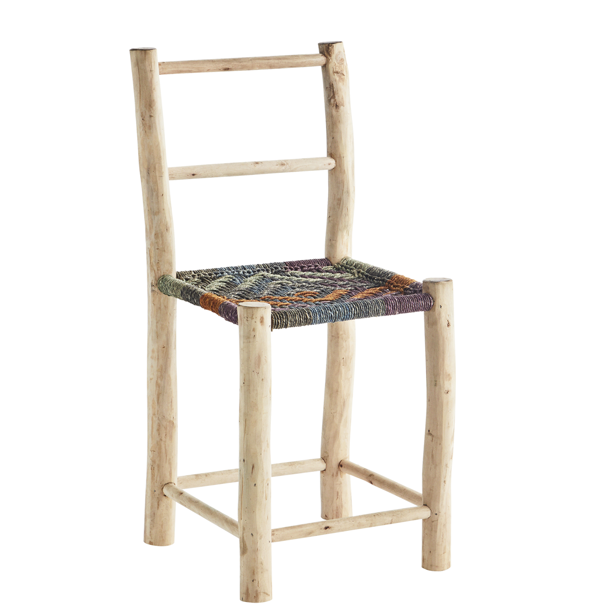 Wooden chair w/ seagrass