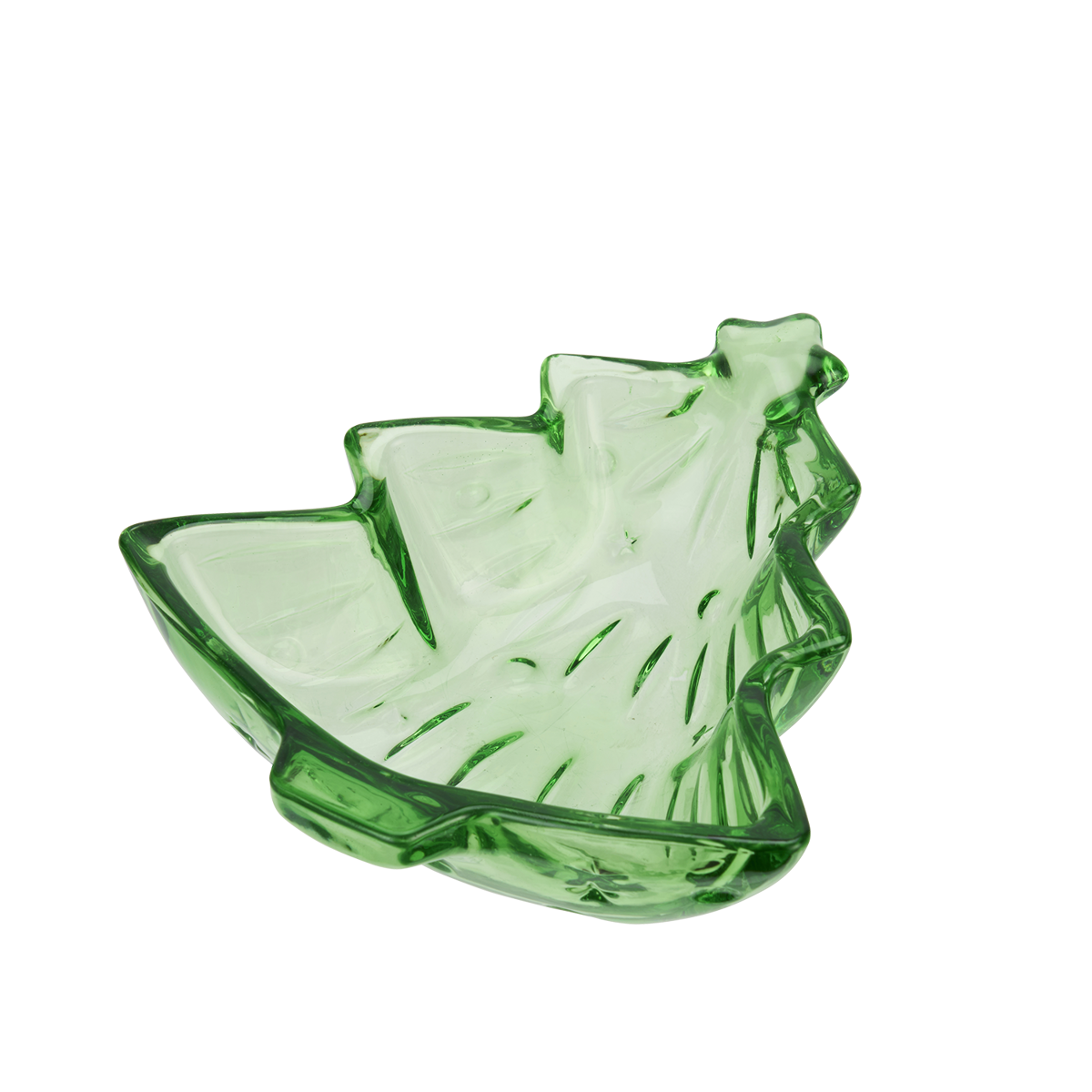 Christmas tree glass bowl