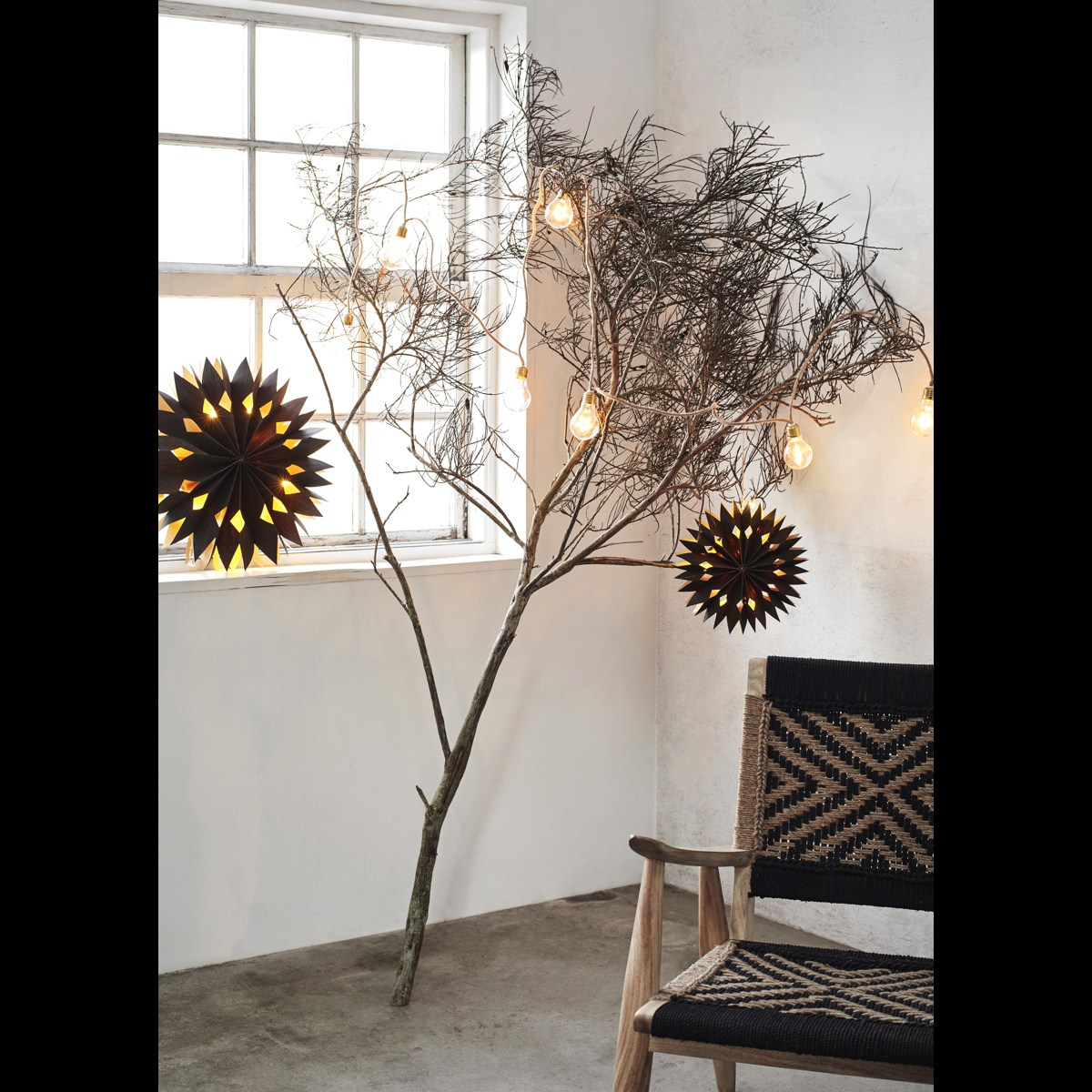 Indoor wire lights w/ filament stars