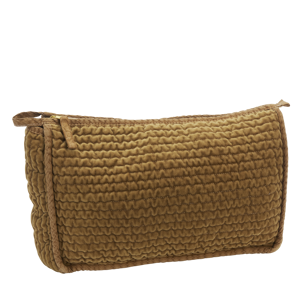 Quilted velvet washbag