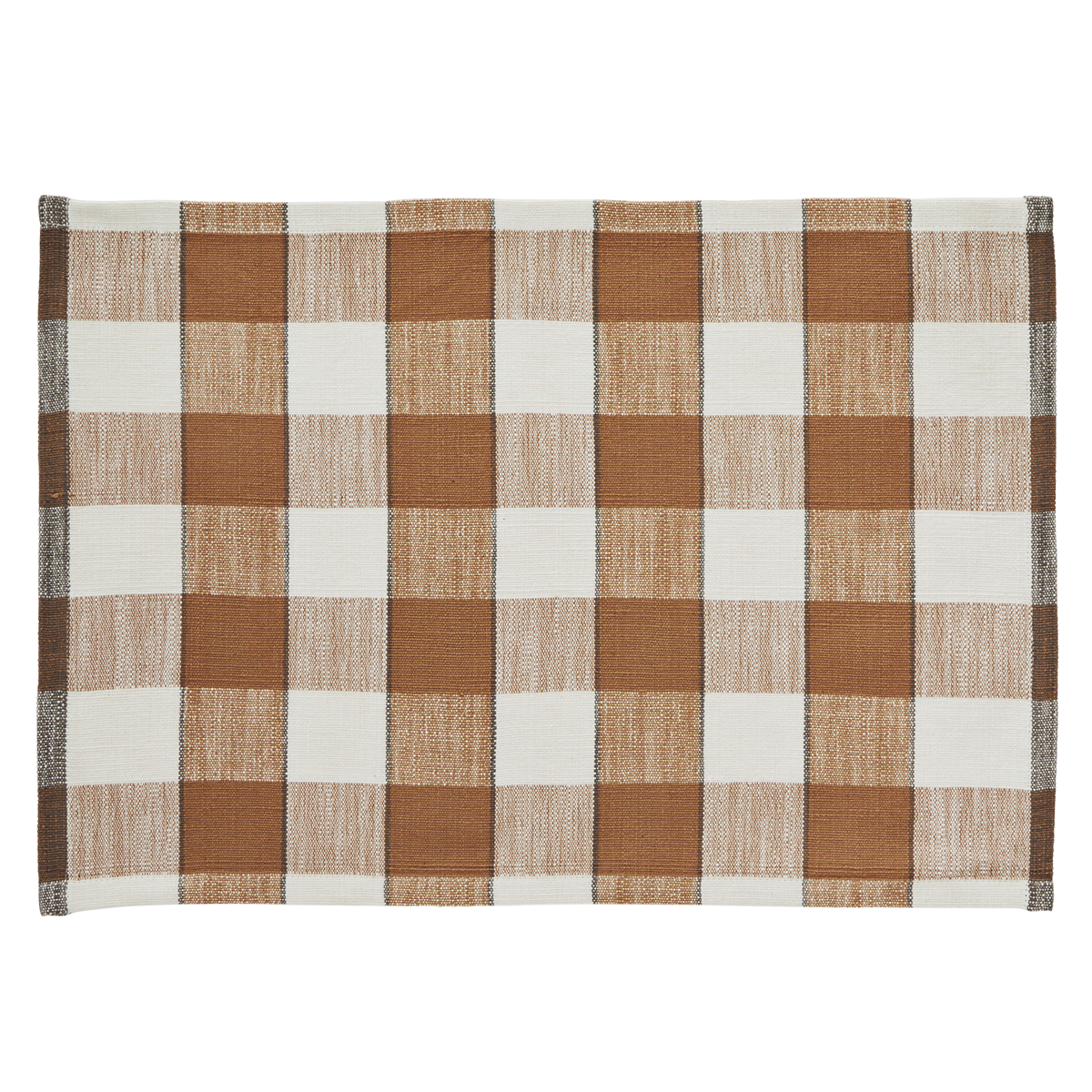 Checked cotton placemat