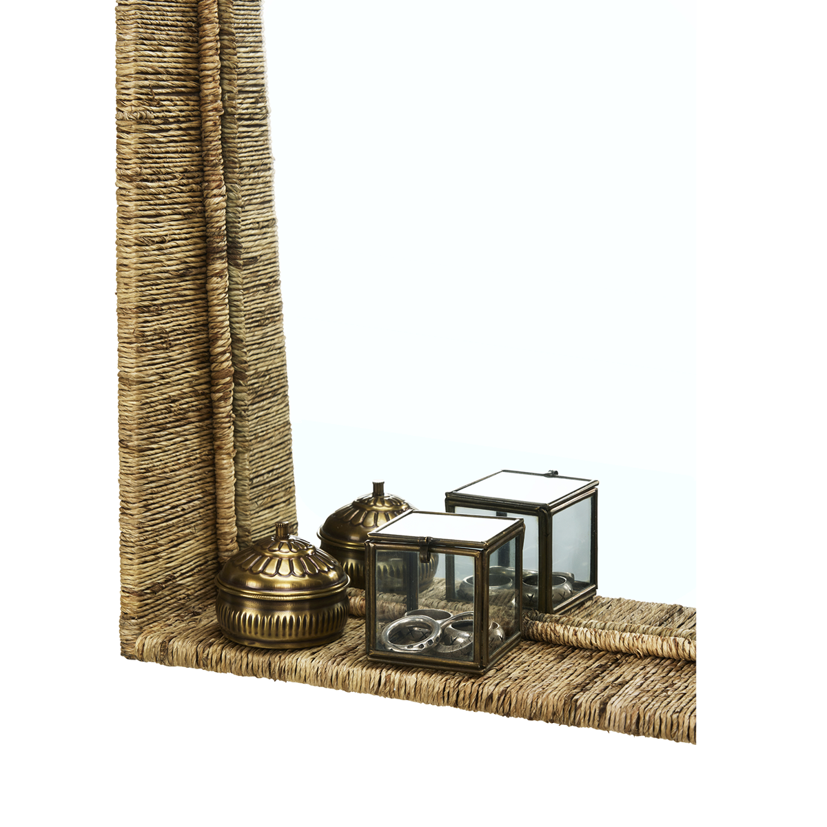 Mirror w/ jute frame