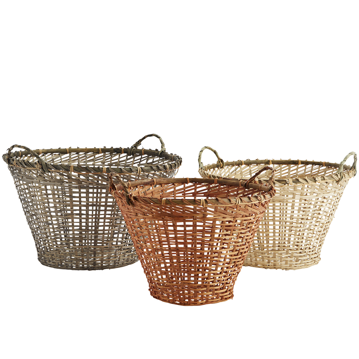 Bamboo baskets w/ handles