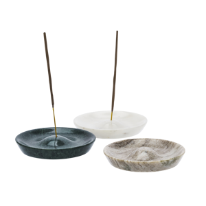 Round marble incense holder
