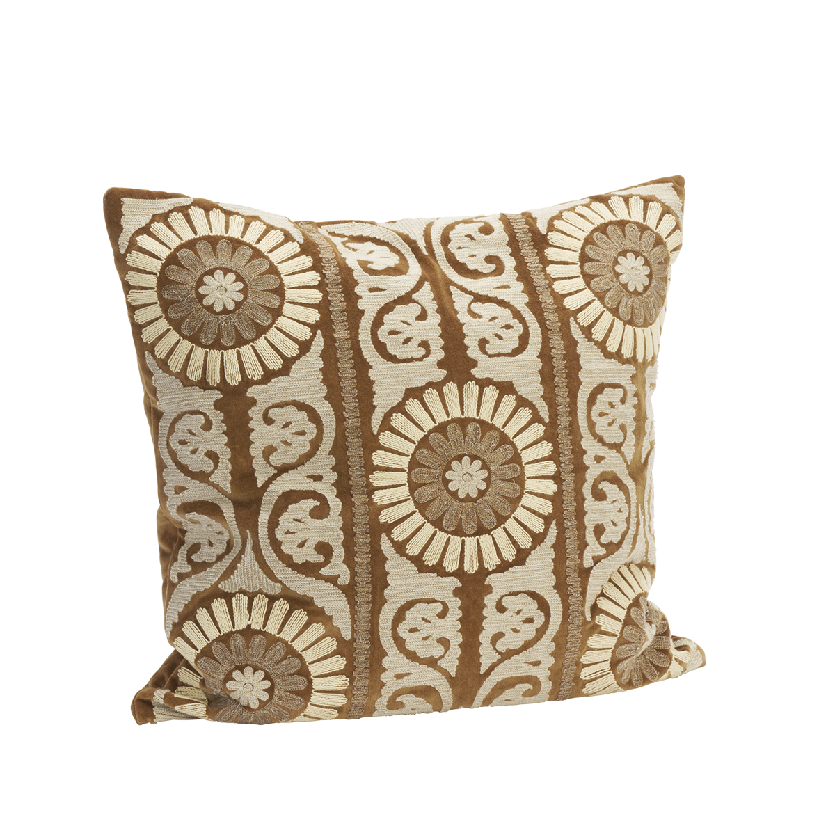 Suzani embroidered velvet cushion cover