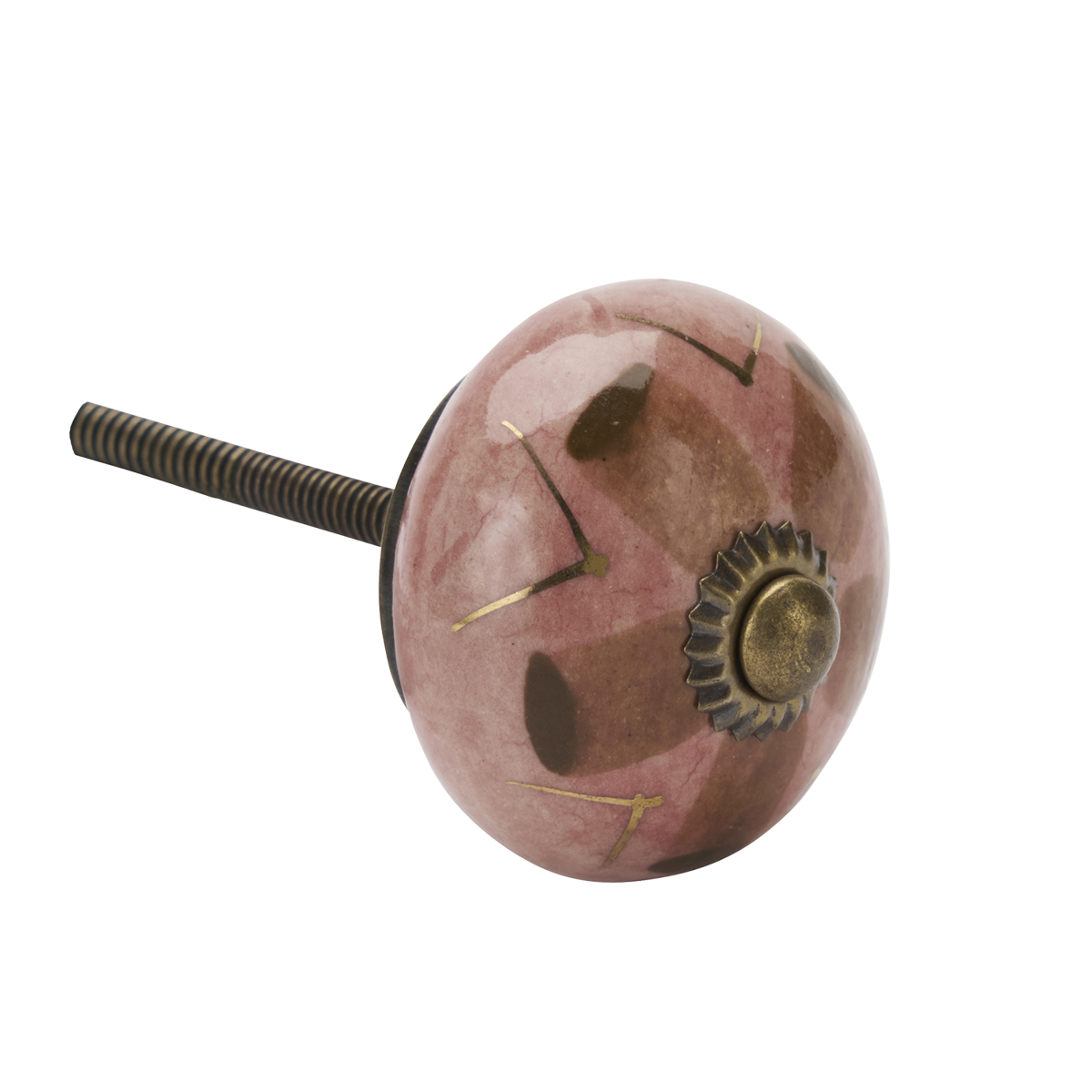 Hand-painted stoneware doorknob
