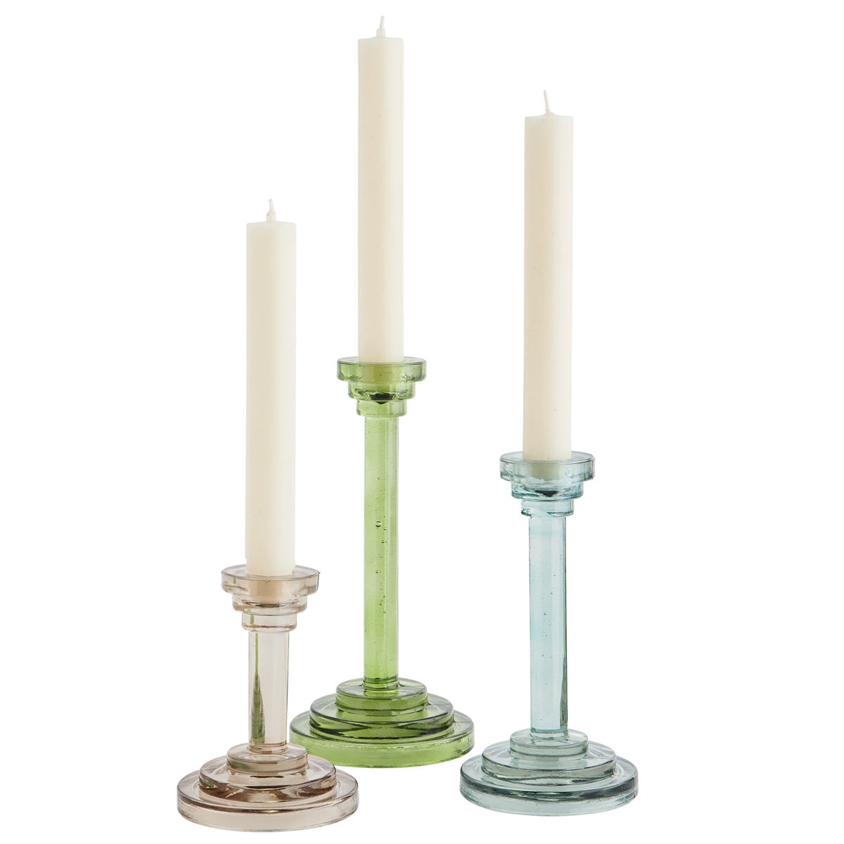 Glass candle holders