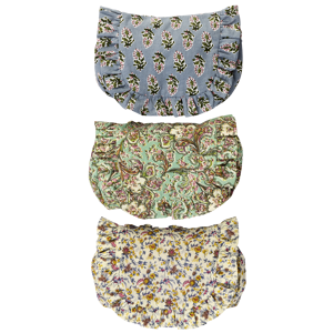 Printed cotton pouch