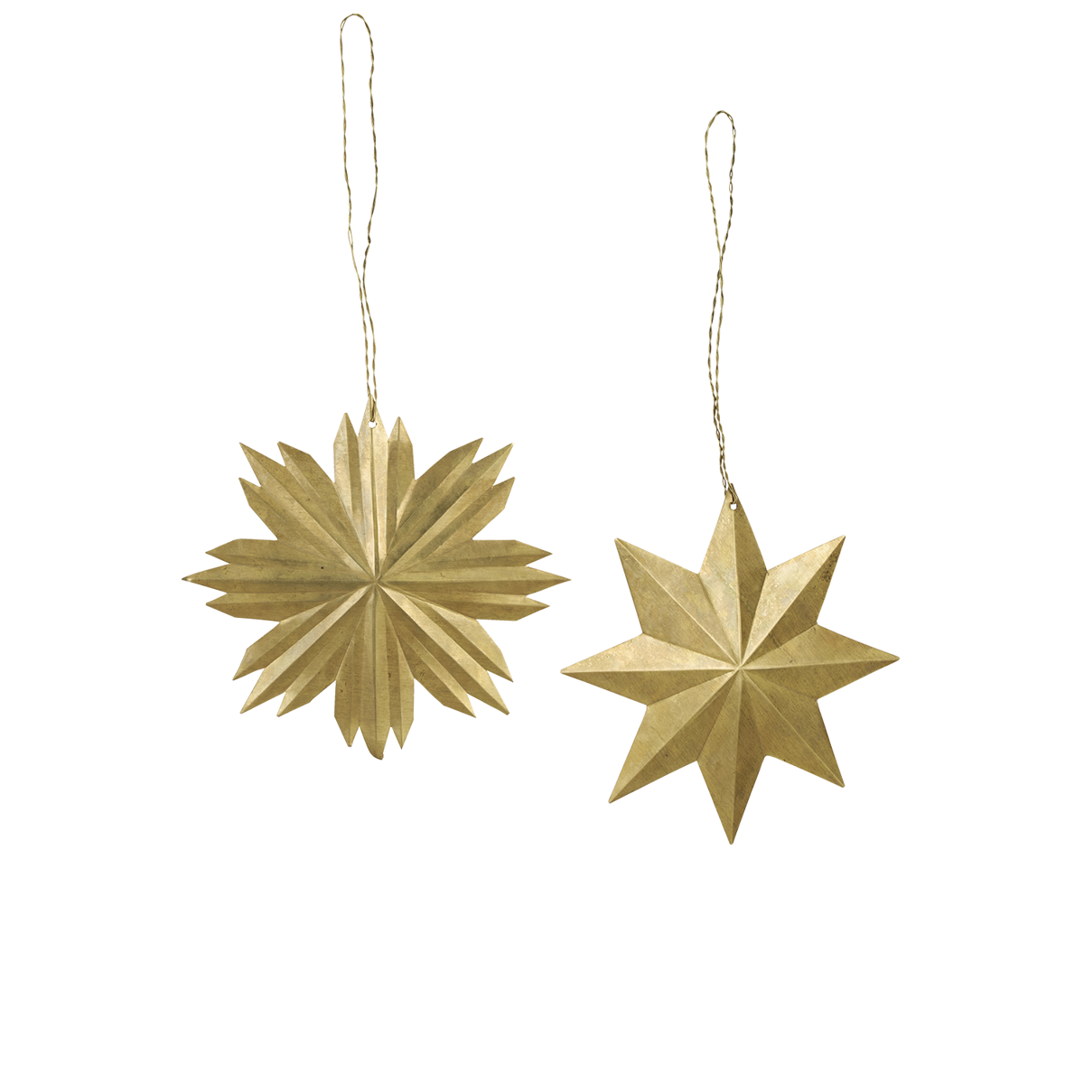 Hanging brass stars