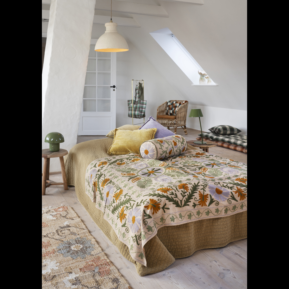 Checked cotton mattress