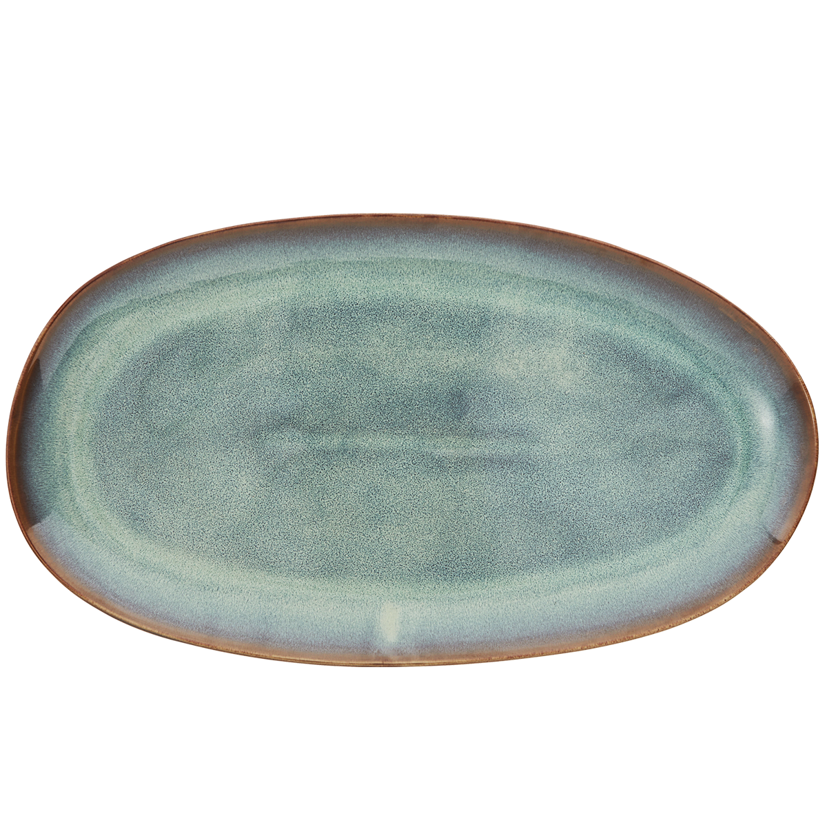 Oval stoneware dish 