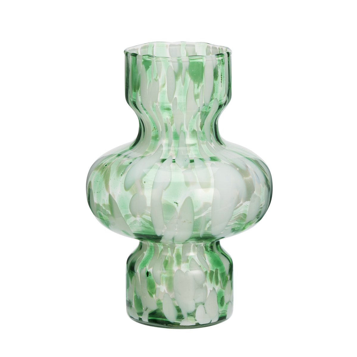 Dotted glass vase
