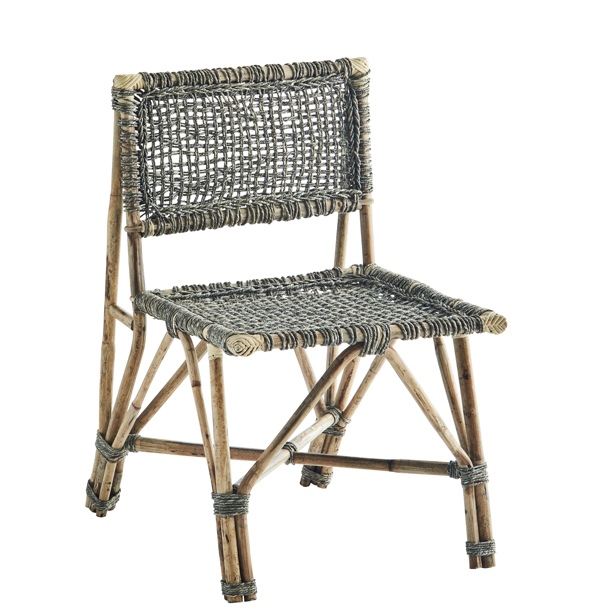 Bamboo chair w/ weaving