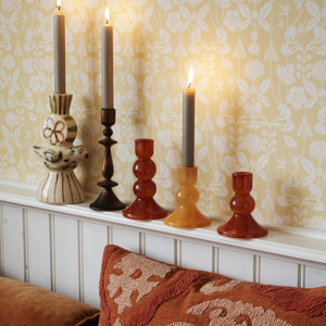 Glass candle holder