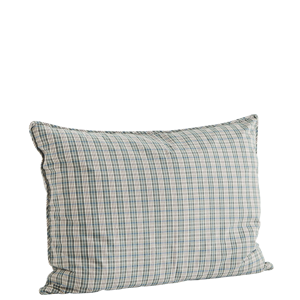 Checked woven cushion cover