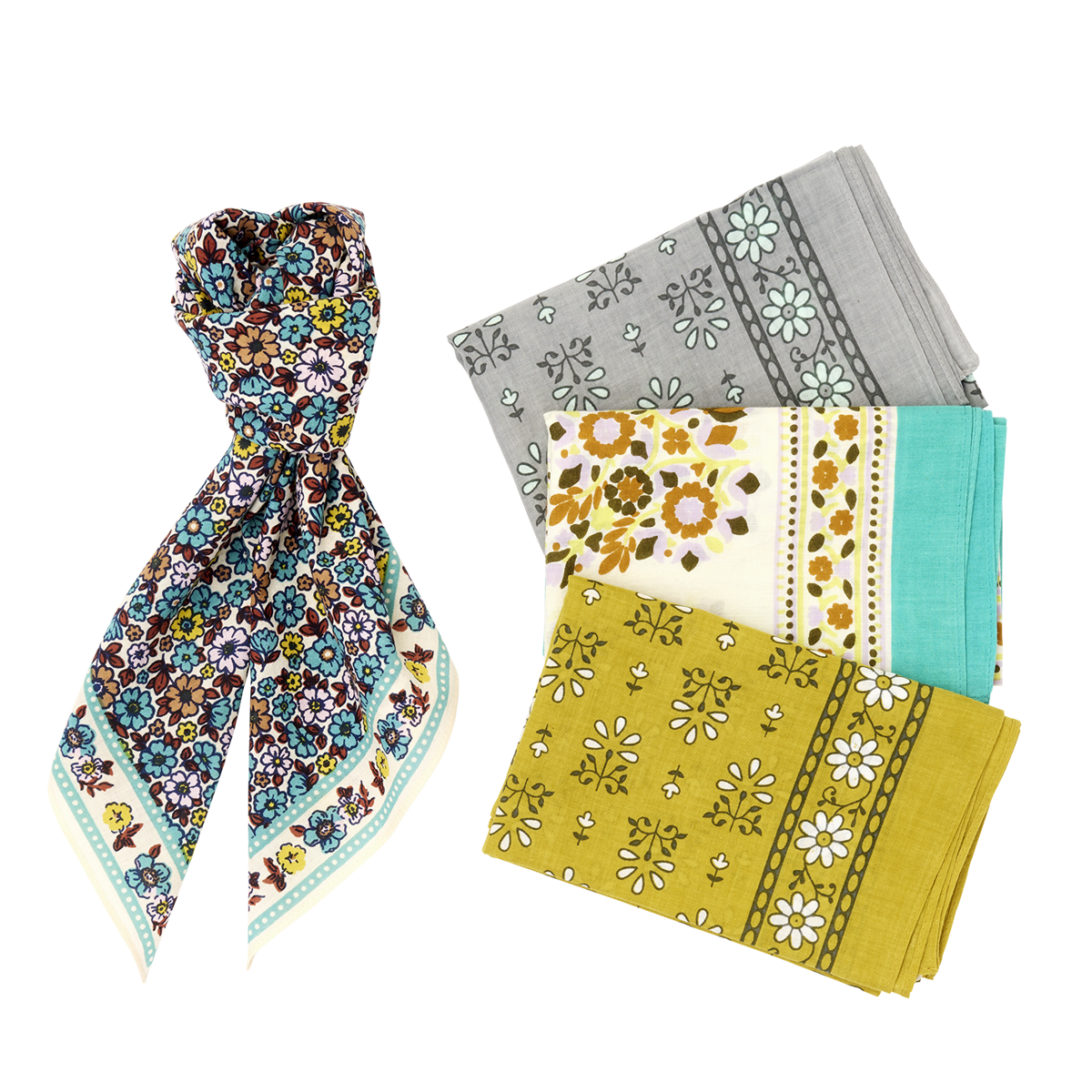 Printed cotton scarf
