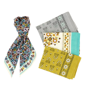 Printed cotton scarf
