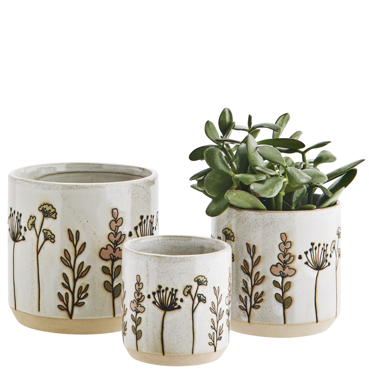 Stoneware flower pots