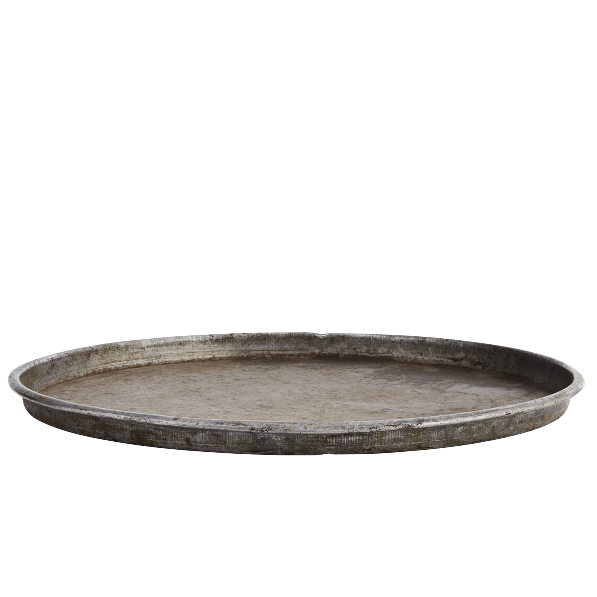 Re-used round iron tray