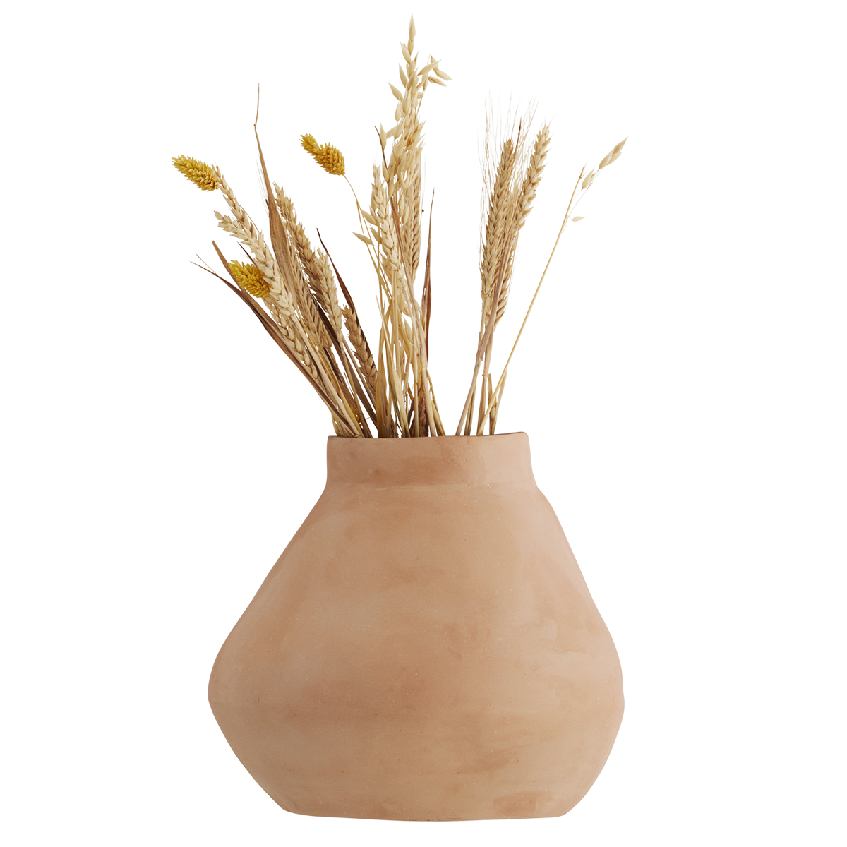 Wall-mounted terracotta vase