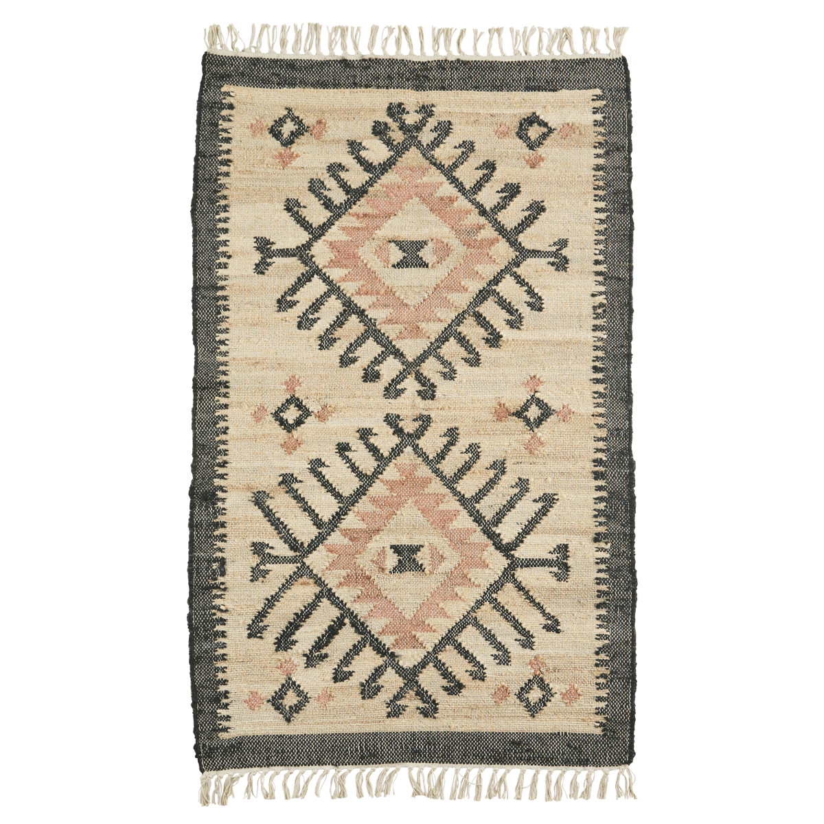 Handwoven jute rug