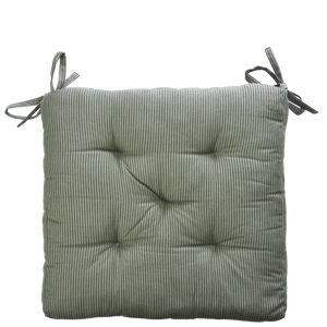 Striped cotton chair pad