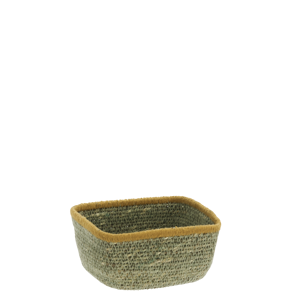 Small square seagrass basket