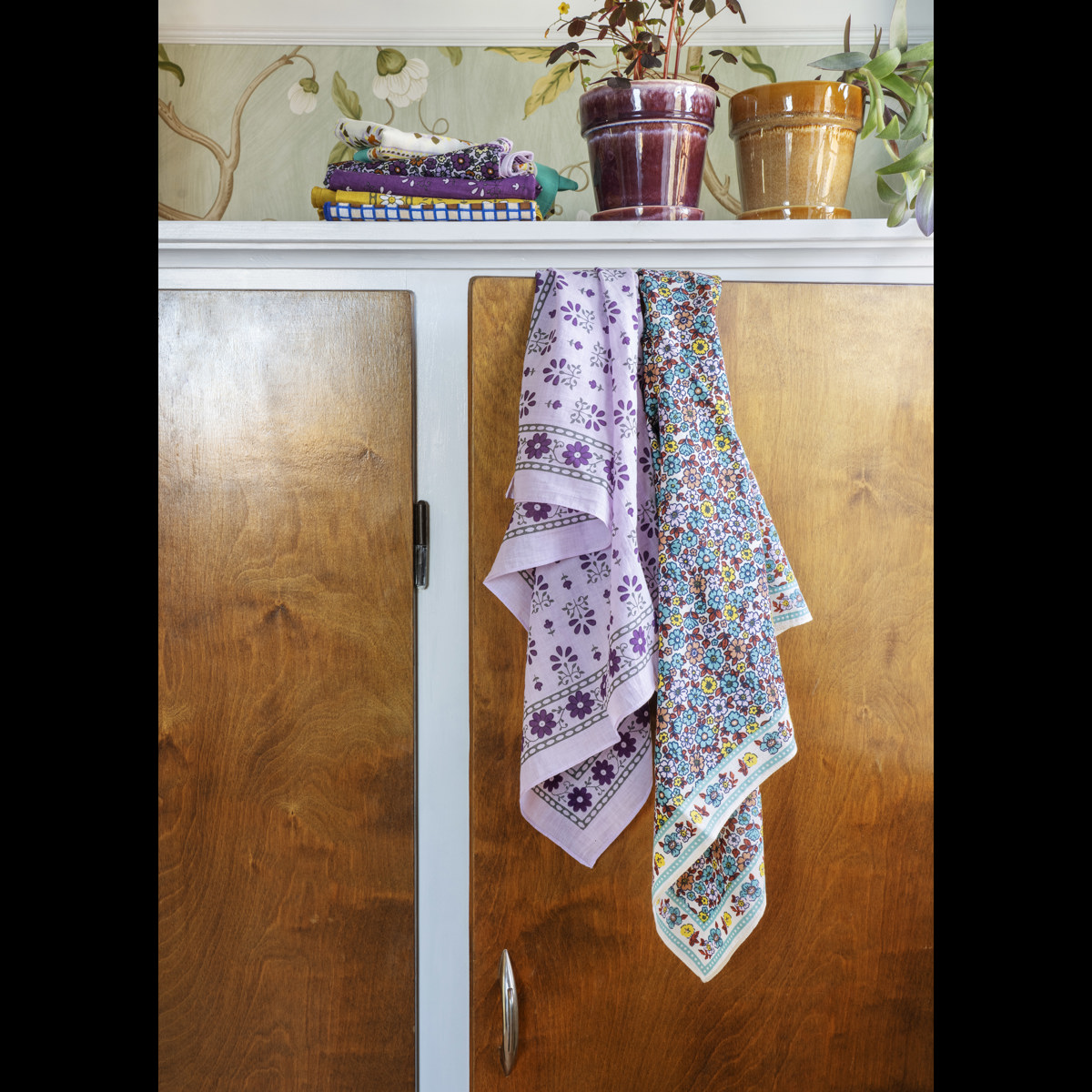 Printed cotton scarf