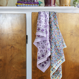 Printed cotton scarf