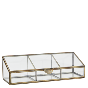 Partitioned glass box