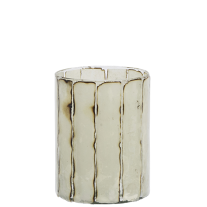 Striped glass votive