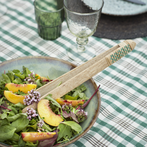 Wooden tong w/ bamboo