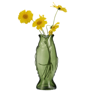 Glass fish vase