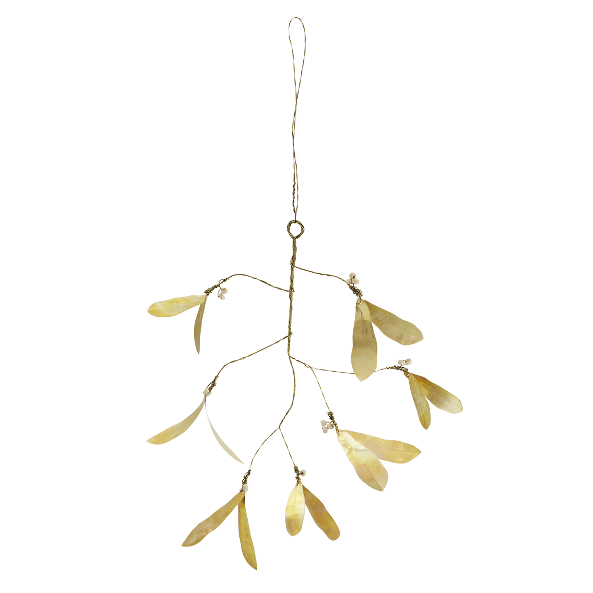Brass misteltoe w/ beads Brass misteltoe w/ beads