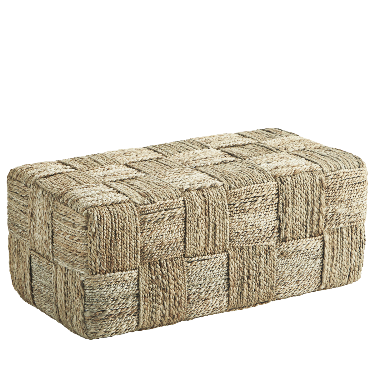 Square jute pouf