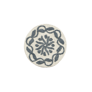 Round tufted bath mat