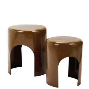 Round metal side tables