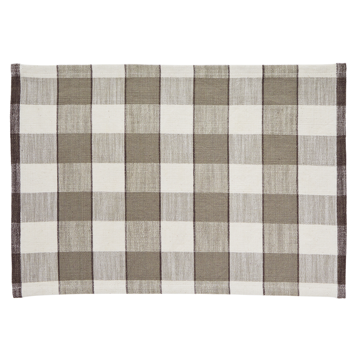 Checked cotton placemat