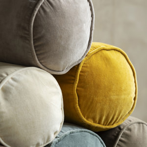 Velvet bolster cushion