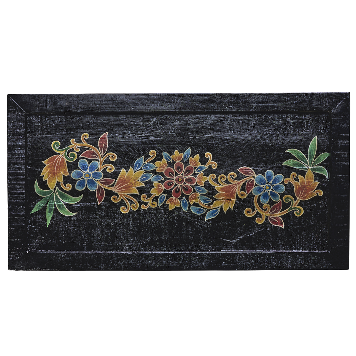 Hand painted recycled wooden tray Hand painted recycled wooden tray